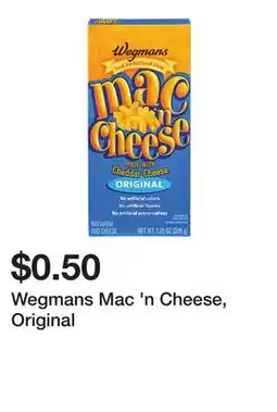 Wegmans Wegmans Mac 'n Cheese, Original offer