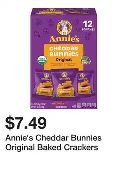 Wegmans Annie's Cheddar Bunnies Original Baked Crackers offer
