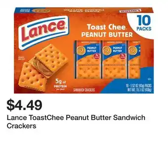 Wegmans Lance ToastChee Peanut Butter Sandwich Crackers offer