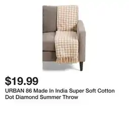 Marshalls URBAN 86 Made In India Super Soft Cotton Dot Diamond Summer Throw offer