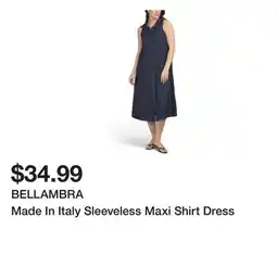 Marshalls BELLAMBRA Made In Italy Sleeveless Maxi Shirt Dress offer