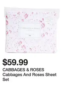Marshalls CABBAGES & ROSES Cabbages And Roses Sheet Set offer
