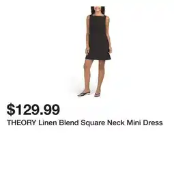Marshalls THEORY Linen Blend Square Neck Mini Dress offer