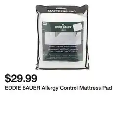 Marshalls EDDIE BAUER Allergy Control Mattress Pad offer