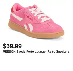 Marshalls REEBOK Suede Forte Lounger Retro Sneakers offer