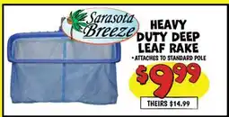 Ollie's SARASOTA BREEZE HEAVY DUTY DEEP LEAF RAKE offer