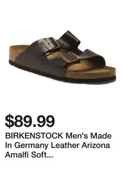 Marshalls BIRKENSTOCK Men's Made In Germany Leather Arizona Amalfi Soft Footbed Sandals offer