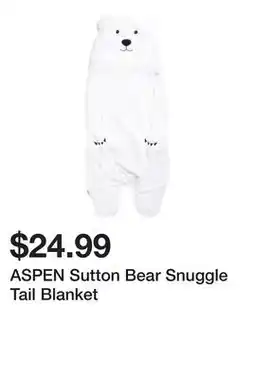 Marshalls ASPEN Sutton Bear Snuggle Tail Blanket offer