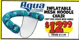 Ollie's INFLATABLE MESH NOODLE CHAIR offer