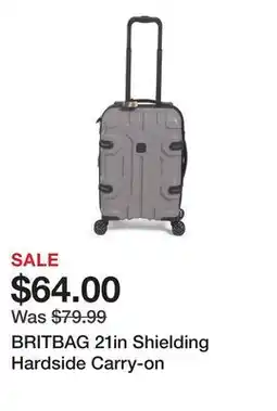 Marshalls BRITBAG 21in Shielding Hardside Carry-on offer