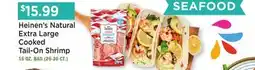 Heinen's Heinen's Natural Extra Large Cooked Tail-On Shrimp offer