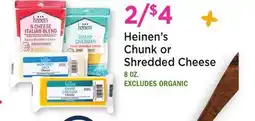 Heinen's Heinen's Chunk or Shredded Cheese offer