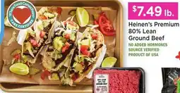 Heinen's Heinen's Premium 80% Lean Ground Beef offer