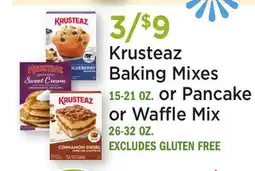 Heinen's Krusteaz Baking Mixes 15-21 OZ. or Pancake or Waffle Mix 26-32 OZ offer
