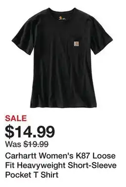 Tractor Supply Company Carhartt Women's K87 Loose Fit Heavyweight Short-Sleeve Pocket T Shirt offer