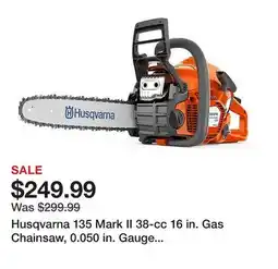 Tractor Supply Company Husqvarna 135 Mark II 38-cc 16 in. Gas Chainsaw, 0.050 in. Gauge and 3/8 in. mini Pitch offer