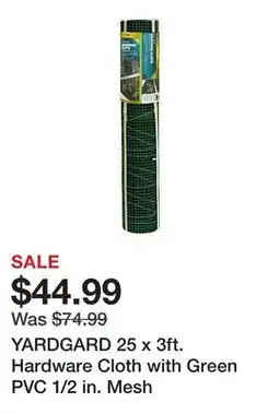 Tractor Supply Company YARDGARD 25 x 3ft. Hardware Cloth with Green PVC 1/2 in. Mesh offer