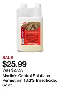 Tractor Supply Company Martin's Control Solutions Permethrin 13.3% Insecticide, 32 oz offer