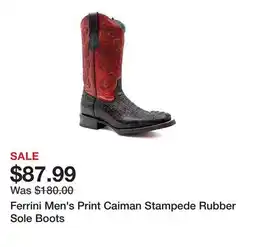 Tractor Supply Company Ferrini Men's Print Caiman Stampede Rubber Sole Boots offer