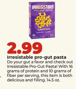 Hy-Vee Irresistable pro-gut pasta offer