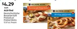 Aldi Deutsche Küche Bavarian Soft Pretzels or Pretzel Sticks offer