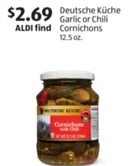 Aldi Deutsche Küche Garlic or Chili Cornichons offer