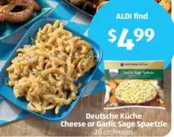 Aldi Deutsche Küche Cheese or Garlic Sage Spaetzle offer