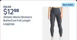 Walmart Athletic Works Women's and Women's Plus ButterCore Full Length Leggings with Pockets offer