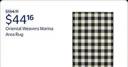 Walmart Oriental Weavers Marina Area Rug 1932K Black Plaid Country 2' 3 x 7' 6 Rectangle offer