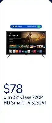 Walmart onn 32 Class 720P HD Powered by VIZIO Smart Television, 32S2V1 offer