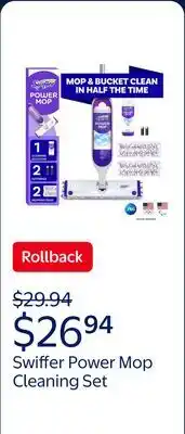 Walmart Swiffer Power Mop, Floor Cleaner, Tile, Vinyl, Laminate, Wood, Floor Cleaner, Cleaning Set offer