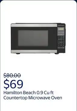 Walmart Hamilton Beach 0.9 Cu ft Countertop Microwave Oven, 900 Watts, Stainless Steel, New offer