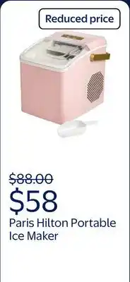 Walmart Paris Hilton Portable Ice Maker, Compact Countertop Ice Machine with Scoop, 26 lbs/Day, Pink offer