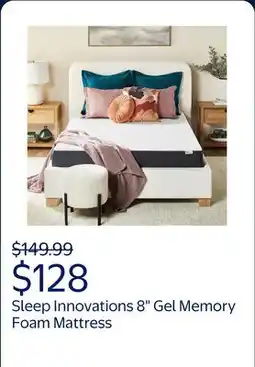 Walmart Sleep Innovations 8 Gel Memory Foam Mattress, Twin offer