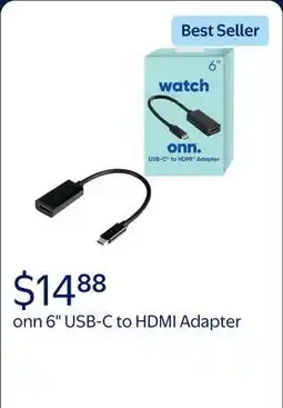 Walmart onn 6 USB-C to HDMI Adapter offer