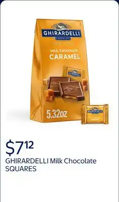 Walmart GHIRARDELLI Milk Chocolate Candy SQUARES with Caramel Filling offer