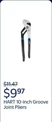 Walmart HART 10-inch Groove Joint Pliers, Hardened Teeth, Comfort Grip offer