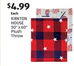 Aldi KIRKTON HOUSE 50 x 60 Plush Throw offer