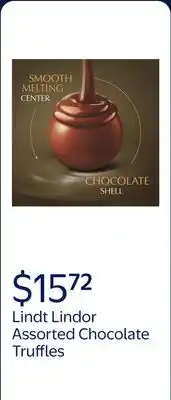 Walmart Lindt Lindor Assorted Chocolate Candy Truffles offer