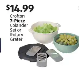Aldi Crofton 7-Piece Colander Set or Rotary Grater offer