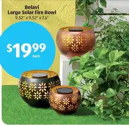 Aldi Belavi Large Solar Fire Bowl offer