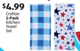 Aldi Crofton 2-Pack Kitchen Towel Set offer