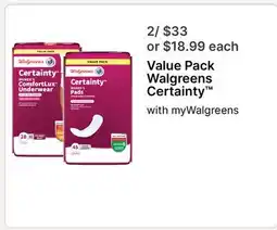 Walgreens Value Pack Walgreens Certainty offer