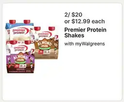 Walgreens Premier Protein Shakes offer