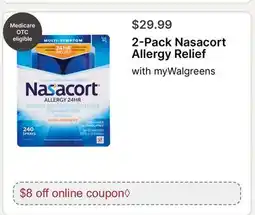 Walgreens 2-Pack Nasacort Allergy Relief offer