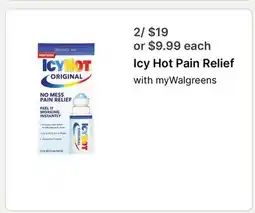 Walgreens Icy Hot Pain Relief offer