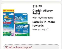 Walgreens Claritin Allergy Relief offer