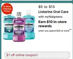 Walgreens Listerine Oral Care offer