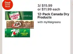 Walgreens 12-Pack Canada Dry Products offer
