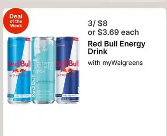 Walgreens Red Bull Energy Drink offer